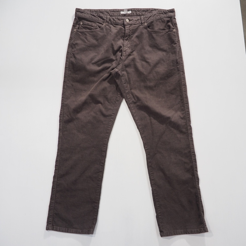 Peter Millar Pants Mens 36 Brown Corduroy 5 Pocket Straight Leg Casual Cotton